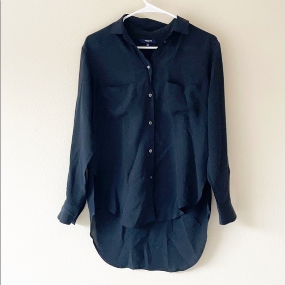 Madewell Silk Spotlight  Button Down Shirt - Picture 2 of 10